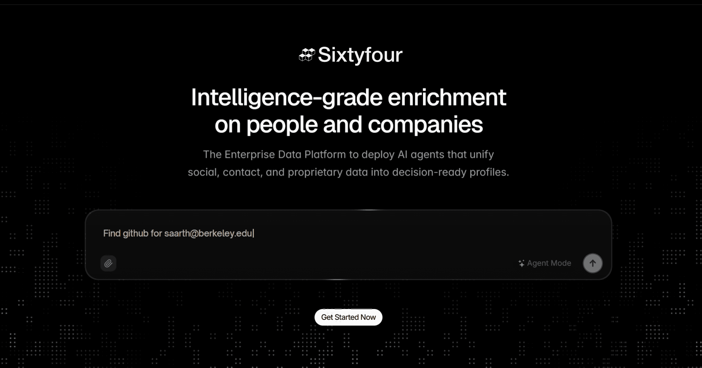 Sixtyfour | Intelligence Infrastructure on People and Entities