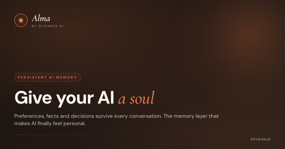 Alma — The AI That Remembers Everything Between Chats